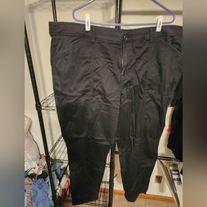 Lane Bryant Size 28 Black Skinny Dress Pants